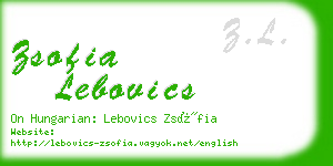 zsofia lebovics business card